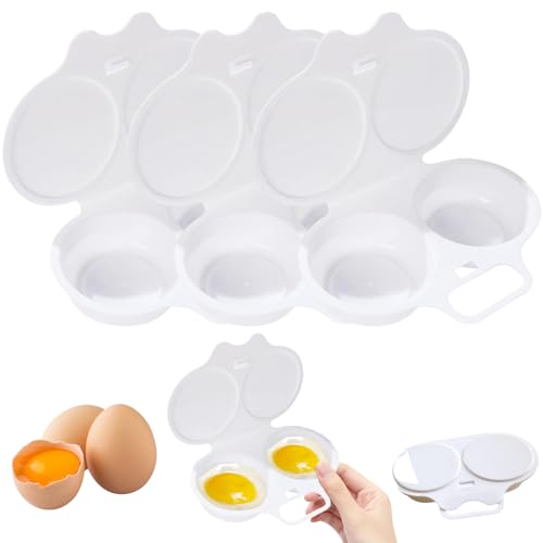 Mikrowelle Eierwilderer, Eierwilderer 3pcs 2 Hohlraum Mikrowelle Nicht -Stick -Poached Maker mit Deckel für Küche von BEAHING