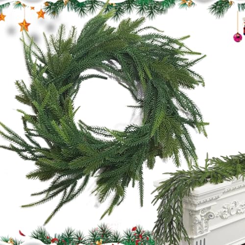 Norfolk Pine Garland, Weihnachtsgirlande, 5ft künstliche Norfolk Kiefer, Hanging Greenery Stiels Echter Winter für Weihnachtstreppen für Urlaubsdekoration Norfolk Pine Garland, Weihnachtsgirlande, 5ft künstliche Norfolk Kiefer, Hanging Greenery Stiels Echter Winter für Weihnachtstreppen für Urlaubsdekoration von BEAHING