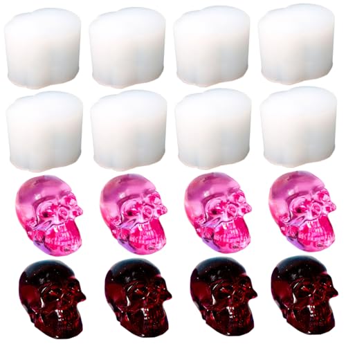 Schädel Silikonform, Schädelform 8pcs realistisches Silikon DIY Easy Freisetz von BEAHING