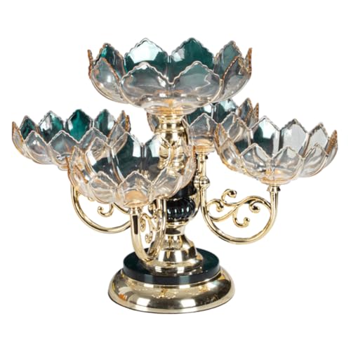 Servierschale, Snackspinner, luxuriöser Goldener rotierender Snack -Servierschale, 5 Fächer -Blumenform -Vorspeise für Party/Picknick/Camping Servierschale, Snackspinner, luxuriöser Goldener rotierender Snack -Servierschale, 5 Fächer -Blumenform -Vorspeise für Party/Picknick/Camping von BEAHING