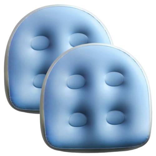 -Sitz, 2pcs aufblasbare Booster -Sitz 18, 5x14, 6 x 5, 9 '' Spa & Back -Stütze Blasable mit Saugnapfbecher PVC -Booster für Erwachsene, Blau von BEAHING