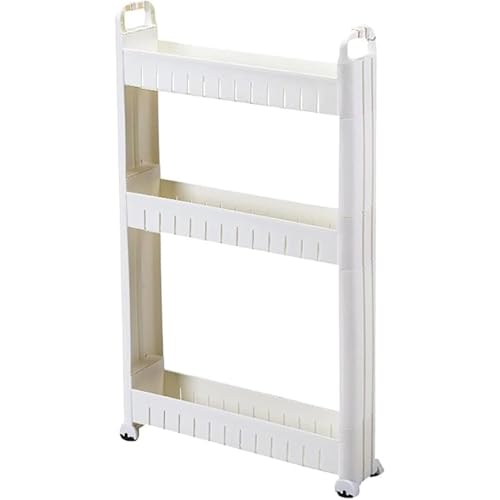 Slim Rolling Cart, 3 -Tier -Rollwagen 3.5 Breitlich schlanker Speicher mit Griffen Mobiler Speicherregale mit Rädern für das Haus der Küche zu Hause Badezimmer Büro Slim Rolling Cart, 3 -Tier -Rollwagen 3.5 Breitlich schlanker Speicher mit Griffen Mobiler Speicherregale mit Rädern für das Haus der Küche zu Hause Badezimmer Büro von BEAHING