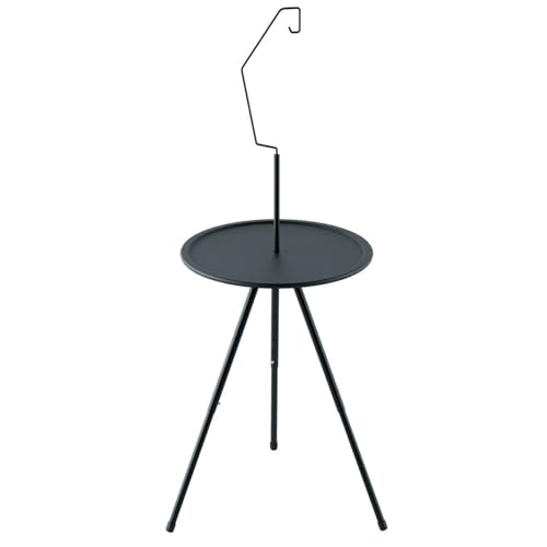 BEALIFE Klappbarer Campingtisch für einfache Lagerung und Transport. Picknick Metall Kleiner Campingtisch. Verstellbare Beine. Runder Picknicktisch, B von BEALIFE