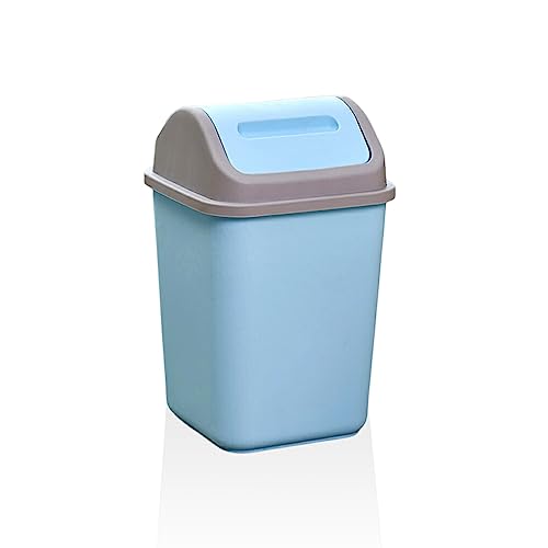 BEALIFE Kunststoff Schwenkdeckel Mülleimer Home Office Mülleimer mit großer Kapazität Bodenkorb rechteckiger Papierkorb Mülleimer, Blau BEALIFE Kunststoff Schwenkdeckel Mülleimer Home Office Mülleimer mit großer Kapazität Bodenkorb rechteckiger Papierkorb Mülleimer, Blau von BEALIFE