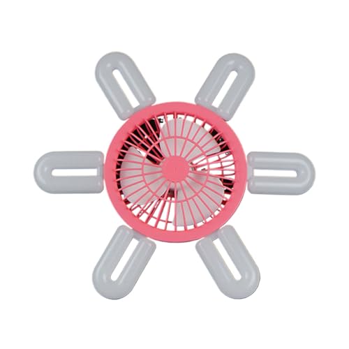 BEALIFE Tragbarer, wiederaufladbarer mit niederfrequenter Geräuschreduzierung und vielseitig einsetzbar in jedem Bereich, effektiv Staub und insektensicher, Rosa, 6 flügeliges Fächerlicht von BEALIFE