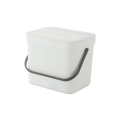 BEALIFE Wandmontierte Mülleimer – platzsparende Lösung für jeden Raum. Kunststoff mit Nicht perforierten Zubehör Mülleimern, Weiss, 7L von BEALIFE