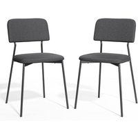 Bealife - 2er Set Esszimmerstühle Anthrazit mit gepolsterter Rückenlehne, Metallgestell & Gummifußschutz – Für Esszimmer, Wohnzimmer & Büro Bealife - 2er Set Esszimmerstühle Anthrazit mit gepolsterter Rückenlehne, Metallgestell & Gummifußschutz – Für Esszimmer, Wohnzimmer & Büro von BEALIFE
