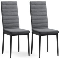 Bealife Esszimmerstühle mit Samtbezug 2er-Set mit Rückenlehnen aus Kunstleder und Metallbeinen Geeignet für Küchen Esszimmer und Restaurants von BEALIFE