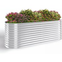Bealife - Hochbeet Gartenbeet Pflanzkasten Blumenkasten Blumenkübel für Gemüsegarten 240x80x80 cm mit metallischer Insektennetz-Basis von BEALIFE