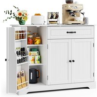 Bealife Küchenschrank Weiß mit 1 Schublade 3 Türen und 4 Einlegeböden Geeignet für Küche und Wohnzimmer 105 x 40 x 85 cm von BEALIFE