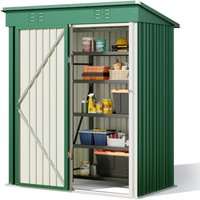 Metallgartenhaus 162 x 95 x 182 cm Grünes Gerätehaus mit stabiler Bauweise für Gartenanlagen - Bealife Metallgartenhaus 162 x 95 x 182 cm Grünes Gerätehaus mit stabiler Bauweise für Gartenanlagen - Bealife von BEALIFE