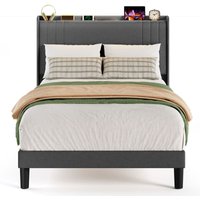 Polsterbett 120 x 200 Bealife Bettgestell LED Beleuchtung Stabiler Bettrahmen Stoffbett mit Lattenrostmit Steckdosen USB-Anschlüssen und Kopfteil Polsterbett 120 x 200 Bealife Bettgestell LED Beleuchtung Stabiler Bettrahmen Stoffbett mit Lattenrostmit Steckdosen USB-Anschlüssen und Kopfteil von BEALIFE