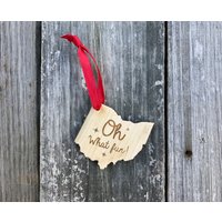 Ohio State "Oh What Fun" Christbaumschmuck Aus Holz von BEARDEDWOODCRAFT