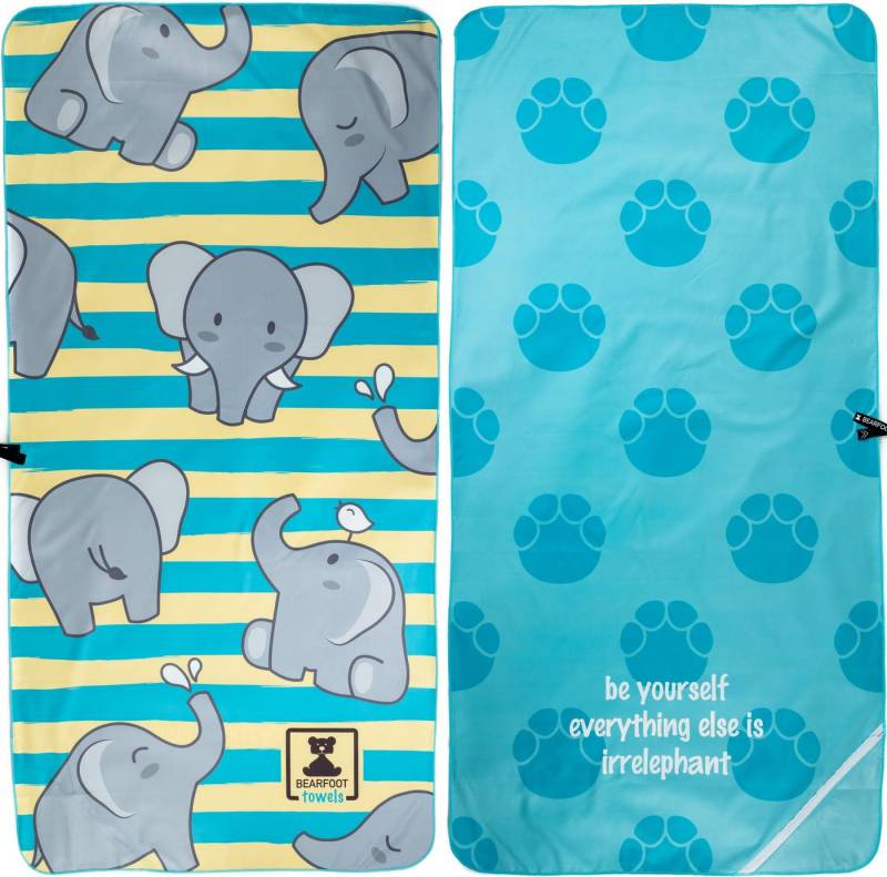 BEARFOOT Strandtuch Mikrofaser Tier Handtuch mit Tasche, Mikrofaser (1-St), schnelltrocknende Microfaser Qualität von BEARFOOT