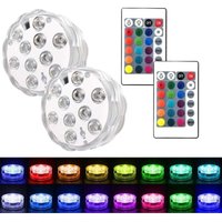2er-Pack untertauchbare LED-Poollichter für Aquarium, Whirlpool, Teich, Poolsockel, Vase, Garten, Hochzeitsfeier von BEARSU