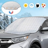 Magnetische Auto-Windschutzscheibenabdeckung – Universeller Schutz vor Frost, Schnee, Regen, UV-Strahlung und Staub (183 x 116 cm) von BEARSU