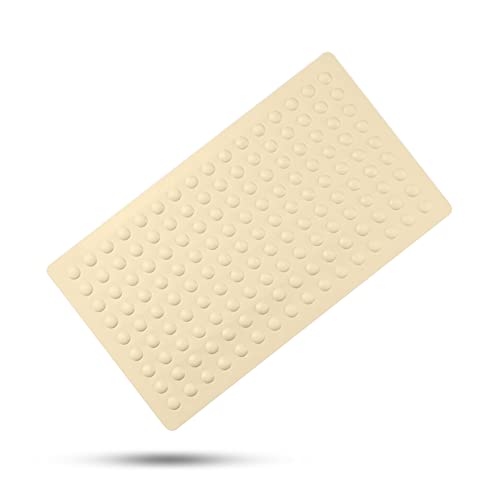 BEARTOP Badewannenmatte | Badewanne Antirutsch BPA Frei | Antirutschmatte Dusche Kinder | aus Gummi | 35 x 75cm rutschfeste Badematte für Senioren und Kinder | Beige von BEARTOP