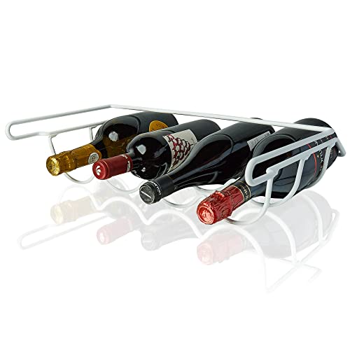 BEARTOP Weinregal | Flaschenregal | Weinflaschenhalter für Kühlschrank oder Regal | Weinregal Metall | Rostfrei | Flaschenhalter Kühlschrank | Passt für bis zu 4 Flaschen von BEARTOP