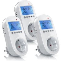 Bearware - 3x Steckdosen Thermostat für Heiz & Klimageräte Individuell programmierbar / LCD-Display von BEARWARE
