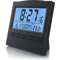 BEARWARE Digital-Funkwecker mit Innen-Temperaturanzeige DCF-Funkuhr / Datums & Wochentagsanzeige von BEARWARE