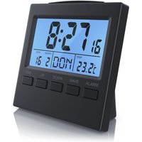 BEARWARE Digital-Funkwecker mit Innen-Temperaturanzeige DCF-Funkuhr / Datums & Wochentagsanzeige von BEARWARE