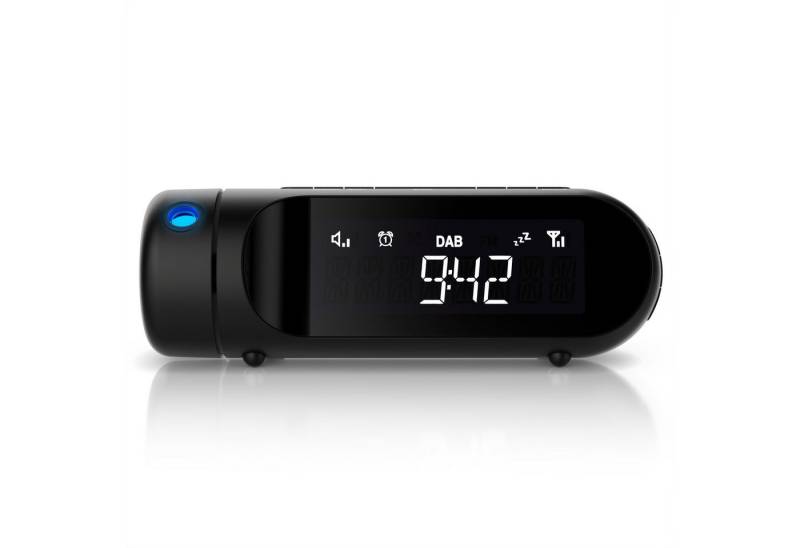 BEARWARE Radiowecker Projektionswecker mit DAB+ Radio, digital, Küchenradio mit Projektion FM, DAB Plus Radio mit 20 Speicherplätzen, Wecker, 4 Helligkeitsstufen von BEARWARE
