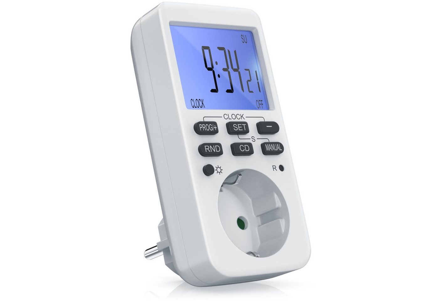 BEARWARE Zeitschaltuhr, digital, 1-St., programmierbar, LCD Display, Steckdosen Timer, max. 3680W von BEARWARE