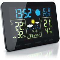 Bearware - Funkwetterstation mit Farbdisplay & Außensensor Barometer, Wettervorhersage uvm. von BEARWARE