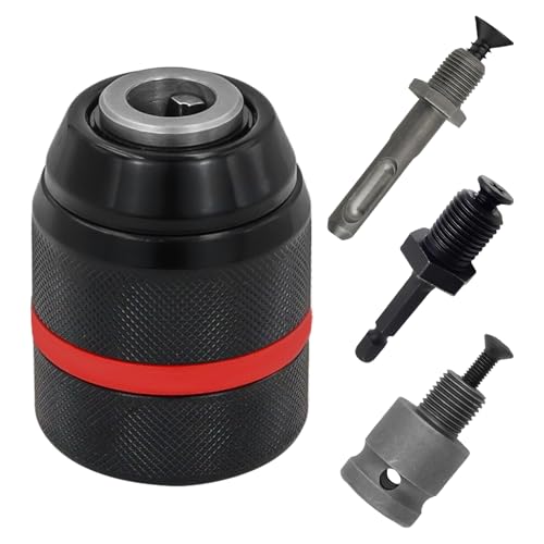 BEASAFY 1.5-13mm Schnellspannbohrfutter, 1/2" x 20UNF SDS Bohrfutter Adapter mit 1/2 Schlüsselhülse, SDS Schaft, 1/4 Sechskantschaft, Schlüsselloses Bohrfutter für Akkuschrauber BEASAFY 1.5-13mm Schnellspannbohrfutter, 1/2" x 20UNF SDS Bohrfutter Adapter mit 1/2 Schlüsselhülse, SDS Schaft, 1/4 Sechskantschaft, Schlüsselloses Bohrfutter für Akkuschrauber von BEASAFY