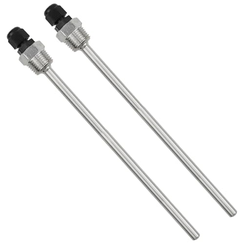 BEASAFY 2 Stück Tauchhülse G1/2 Zoll, 304 Edelstahl Tauchhülse, Tauchhülsen Temperaturfühler, Gewinde für Temperatursensor, Tauchschutzrohre für Thermoelemente (200mm) von BEASAFY