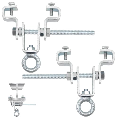 BEASAFY 2 Stück Trägerklemme, Adjustable Stahlträger Befestigung, Trägerklammer Einstellbar von 65 mm bis 225 mm, Schaukel Befestigung für Schwere Säcke Boxsack Schwingsessel von BEASAFY