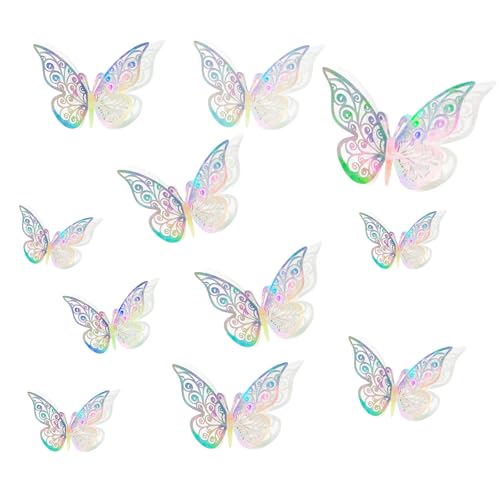 BEASAFY 72 Stück 3D Schmetterlinge Deko, 3 Größen Aufkleber Schmetterling Deko, Laser Schmetterlings Wanddekoration, Wandtattoo Schmetterlinge, für Hochzeiten, Partys, Raumdekoration, Wanddekoration BEASAFY 72 Stück 3D Schmetterlinge Deko, 3 Größen Aufkleber Schmetterling Deko, Laser Schmetterlings Wanddekoration, Wandtattoo Schmetterlinge, für Hochzeiten, Partys, Raumdekoration, Wanddekoration von BEASAFY