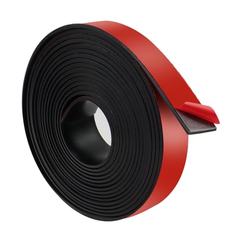 BEASAFY Gummistreifen Selbstklebend, 3m × 25mm × 2mm Gummi Klebeband, Gummidichtung Selbstklebend, Vollgummi Gummiprofil, Stark Neopren Gummimatte für DIY, Bodenbeläge Schutz, Antirutsch von BEASAFY