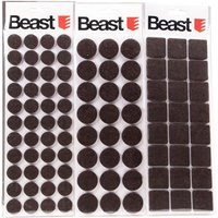 Beast - 92 selbstklebende Filzgleiter rund, eckig, schwarz Möbelgleiter Bodenschutz Gleiter von BEAST
