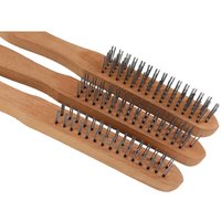 Beast - 3er Set 2- 3- 4- reihige Drahtbürsten 3 Bürsten mit Holzgriff von BEAST