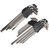 Torx Winkelschlüsselsatz und Sechskant Stiftschlüsselsatz 18 teiliges Set lang von BEAST