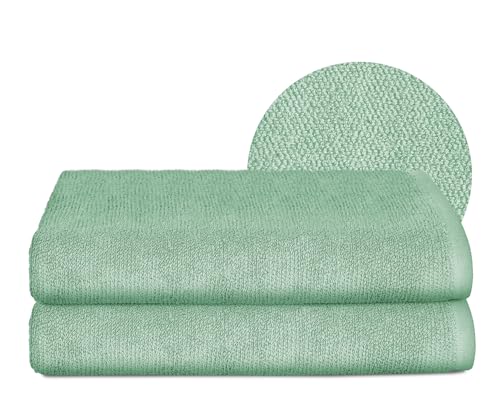 BEAUTEX Handtuch-Set Premium Frottier Sets Made in Europe, 100% Baumwolle 550g/m², Oeko-TEX Zertifiziert (Set: 2 Badetücher - 70x140 cm in Mintgrün) von BEAUTEX