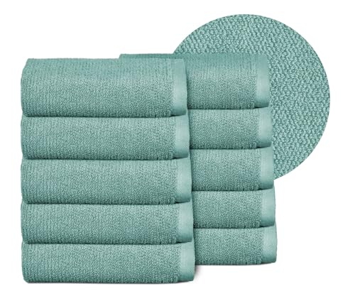 BEAUTEX Handtuch-Set Premium Frottier Sets Made in Europe, 100% Baumwolle 550g/m², Oeko-TEX Zertifiziert (Set: 10 Gästetücher - 30x50 cm in Ozeanblau) von BEAUTEX