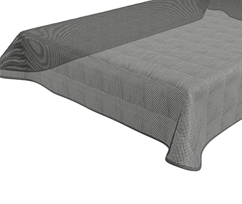 BEAUTEX Kairo Weichschaum karo Tischdecke mit farblich passendem Paspelband, Garten, Balkon, Terrasse, Camping - Eckig 130x160 cm, Anthrazit von BEAUTEX