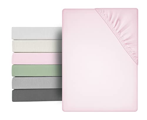 BEAUTEX Microfaser Spannbettlaken Spannbetttuch, leichte und weiche Premium Qualität (140x200x30 cm, Rosa) von BEAUTEX