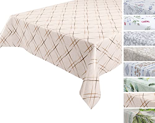 BEAUTEX Wachstuchtischdecke, abwischbare Tischdecke, RUND OVAL ECKIG, Motiv und Größe wählbar (Exzellent, Rund 140 cm) von BEAUTEX