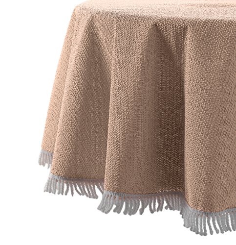 BEAUTEX Wetterfeste Garten Balkon Terrasse Camping Weichschaum Tischdecke, Größe + Farbe wählbar (eckig 130x160 cm, Beige) von BEAUTEX