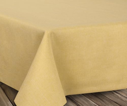 BEAUTEX fleckenabweisende und bügelfreie Tischdecke - Tischtuch mit Lotuseffekt - Tischwäsche in Leinenoptik, Eckig 160x260 cm, Hellgelb BEAUTEX fleckenabweisende und bügelfreie Tischdecke - Tischtuch mit Lotuseffekt - Tischwäsche in Leinenoptik, Eckig 160x260 cm, Hellgelb von BEAUTEX
