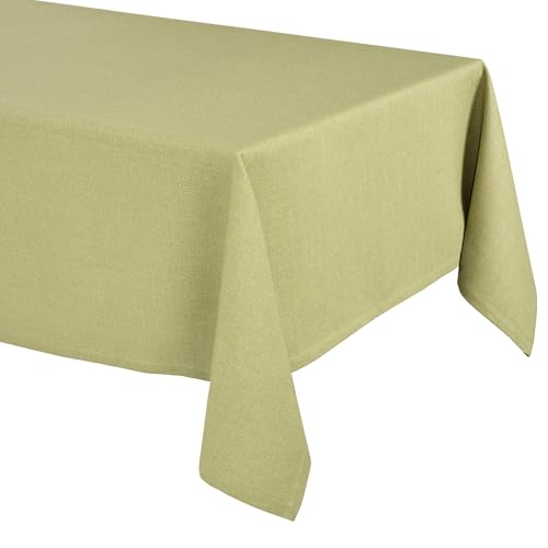 Elegante Tischdecke mit natürlicher Leinenoptik, Lina Tischdecke und Tischläufer, Größe und Farbe wählbar (Eckig 160x260 cm, Savannengras) von BEAUTEX