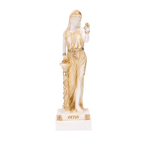 BEAUTIFUL GREEK STATUES Hestia Göttin des Herdes, Heimfamilie und der Staat Statue Goldton 16,2 cm von BEAUTIFUL GREEK STATUES