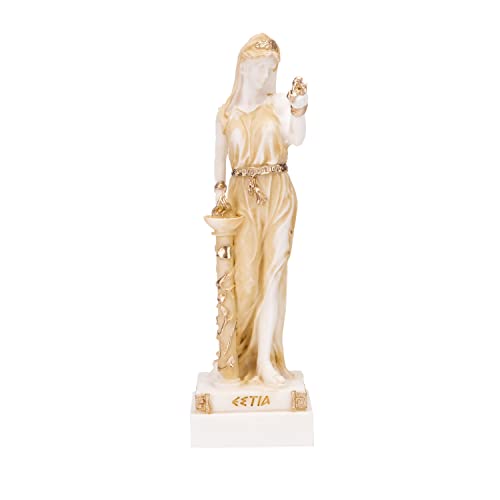 BEAUTIFUL GREEK STATUES Hestia Göttin des Herdes, Heimfamilie und der Staat Statue Goldton 16,2 cm von BeautifulGreekStatues