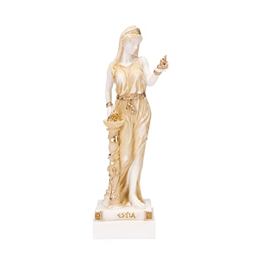 BEAUTIFUL GREEK STATUES Hestia Göttin des Herdes, Heimfamilie und des Staates Statue, goldfarben, 22,9 cm von BEAUTIFUL GREEK STATUES