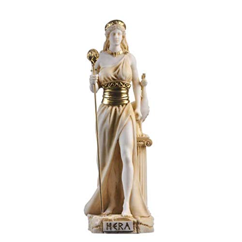 Hera Göttin der Ehe, Frauen, Geburt und Familie Alabaster, goldfarben, 22 cm von BEAUTIFUL GREEK STATUES