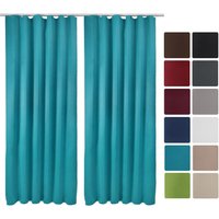2er Set Kräuselband Amelie Nora blackout 140x245cmTürkis von BEAUTISSU