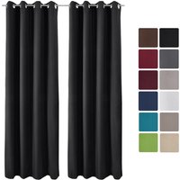 2er Set Ösenschal Amelie Luna thermo 140x245 cm Schwarz von BEAUTISSU